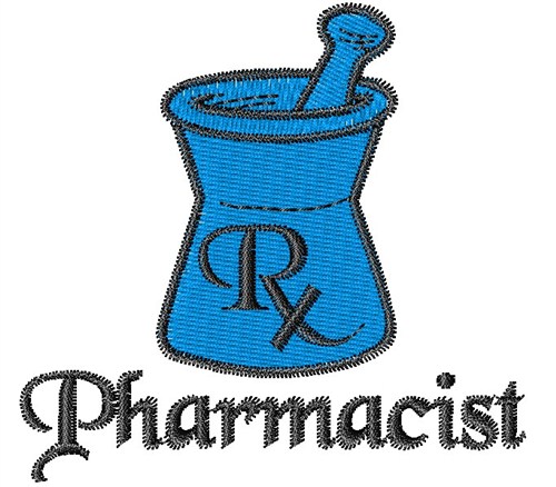 pharmacy logo, rx embroidery