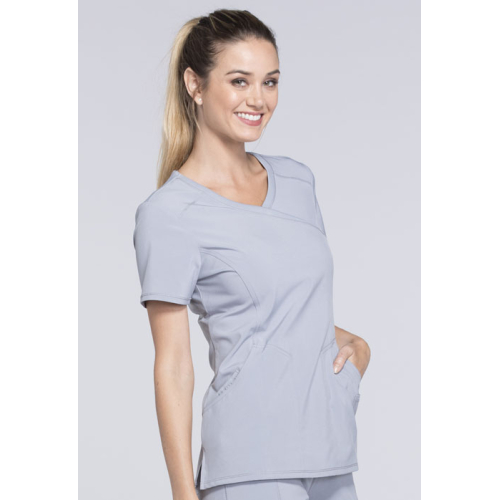 Infinity 2625 Antimicrobial Mock Wrap Scrub Top For Women