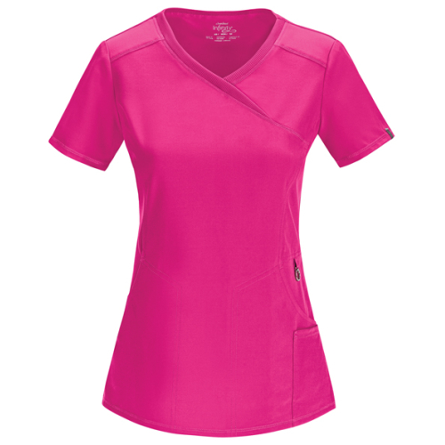 Cherokee Infinity Scrubs Mock Wrap Antimicrobial Top